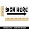 Sign Here Bold Arrow Self-Inking Rubber Stamp Ink Stamper for Business Office